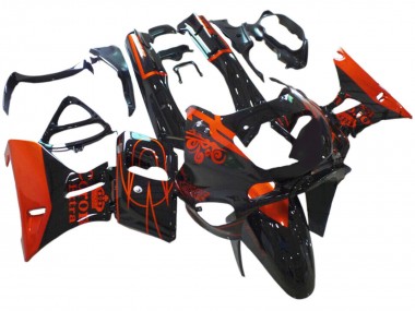 Carena Moto Kawasaki ZZR600 1998-2003 - Nero Lucido Rosso Corona Extra Economici