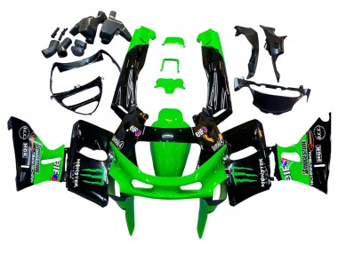 Carena Moto Kawasaki ZZR400 1993-2007 - Verde Nero Lucido Verde Mostro Elf Touch4 Bridgestone Economici