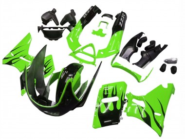 Carena Moto Kawasaki ZZR600 1998-2003 - Verde Nero Lucido Fiamma Economici