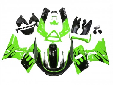 Carena Moto Kawasaki ZZR600 1998-2003 - Verde Nero Lucido Fiamma Economici