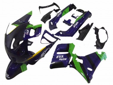 Carena Moto Kawasaki ZZR600 1998-2003 - Verde Blu Scuro Viola Trick Star Eva Corsa Economici