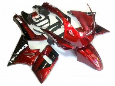 Carena Moto Kawasaki ZZR600 1998-2003 - Rosso Nero Lucido Economici