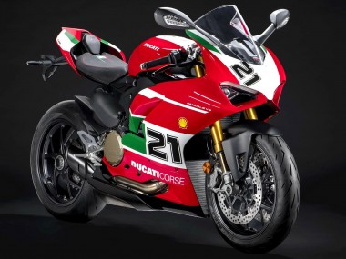 Carena Moto Ducati Panigale V2 2020-2024 - Bianco Rosso Verde Nero Opaco Corse 21 Economici