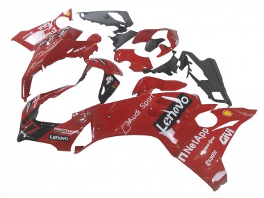 Carena Moto Ducati Panigale V4 V4S 2020-2021 - Rosso Nero Lucido Lenovo 117 Economici
