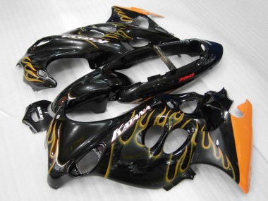 Carena Moto Suzuki GSX600F/GSX750F 2004-2006 - Nero Lucido Arancia Fiamma Katana Economici