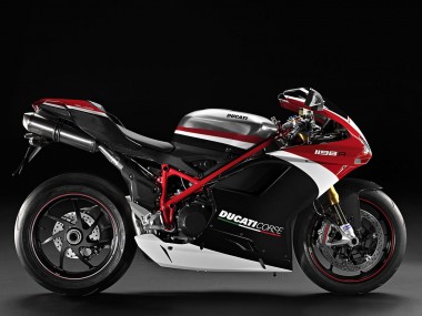 Carena Moto Ducati 848/1098/1198 2007-2014 - Bianco Rosso Nero Lucido Economici