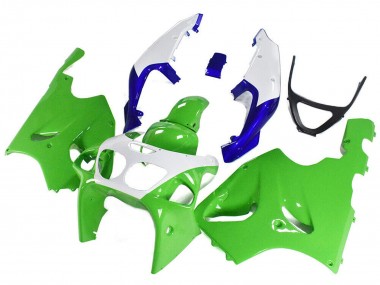 Carena Moto Kawasaki ZX7R 1996-2003 - Bianco Verde Blu Economici