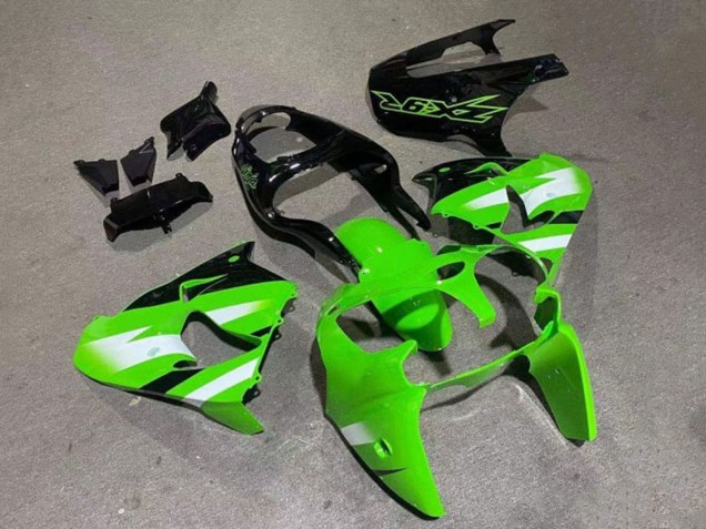 Carene Moto Kawasaki ZX9R 2000-2001 - Verde Bianco Nero Lucido