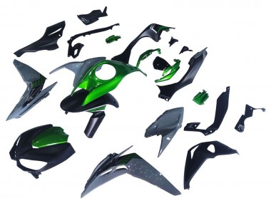 Carena Moto Kawasaki Z1000 2014-2019 - Nero Verde Grigio Economici