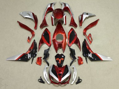 Carena Moto Kawasaki Z1000 2014-2019 - Rosso Argento Nero Economici
