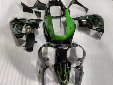 Carena Moto Kawasaki ZX9R 2002-2003 - Nero Lucido Verde Fiamma Economici