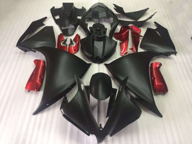 Carene Moto Yamaha YZF R1 2012-2014 - Nero Opaco Lucido Rosso Economici