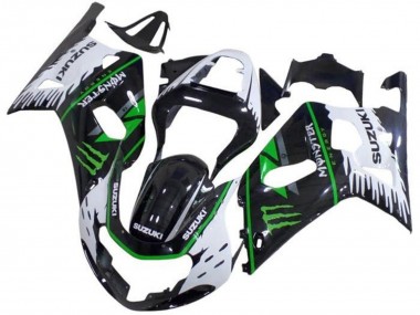 Carena Moto Suzuki GSXR 600 / GSXR 750 2001-2003 - Bianco Nero Verde Mostro Economici