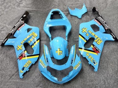 Carena Moto Suzuki GSXR 600 / GSXR 750 2001-2003 - Azzurro Chiaro Giallo Nero Nero Rizla Economici