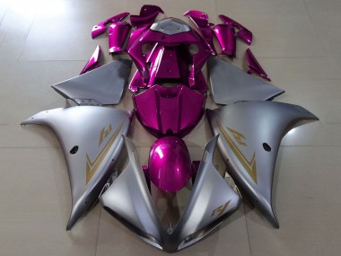 Carena Moto Yamaha YZF 1000 R1 2012-2014 - Argento Opaco Rosa Economici