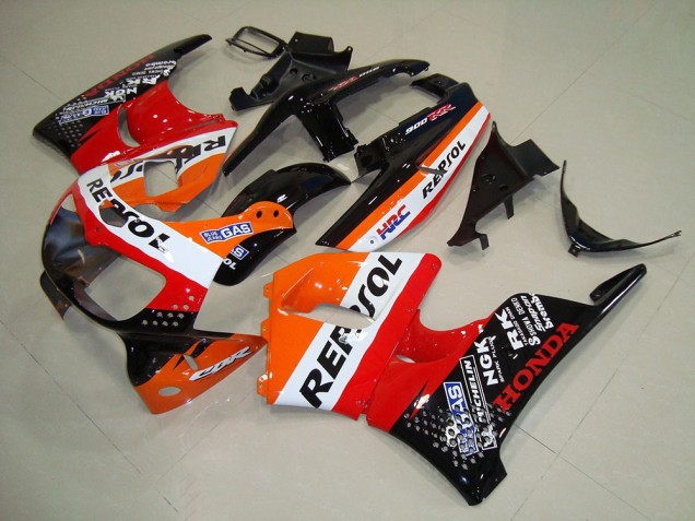 Carene Moto Honda CBR900RR 893 1994-1995 - Arancia Bianco Rosso Nero Lucido HRC Repsol