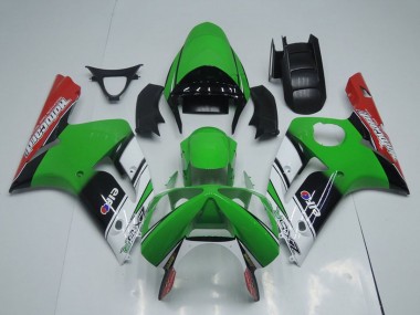 Carene Moto Kawasaki ZX6R 2003-2004 - Verde Bianco Nero Rosso Motocard Economici