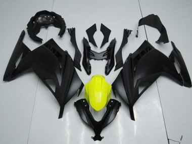 Carene Moto Kawasaki ZX300R 2013-2018 - Nero Opaco Giallo Economici