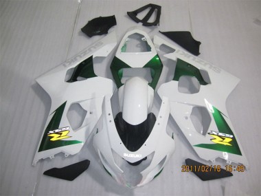 Carene Moto Suzuki GSXR 600 2004-2005 - Bianco Verde Giallo Nero Economici