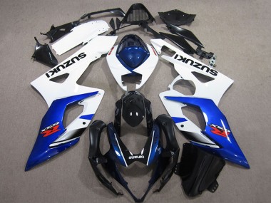 Kit Carene Moto ABS Suzuki GSXR 1000 2005-2006 - Bianco Blu Nero Lucido Economici