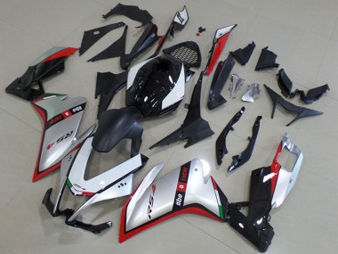 Carena Moto Aprilia RS4 50 125 2012-2018 - Argento Rosso Nero Lucido Economici