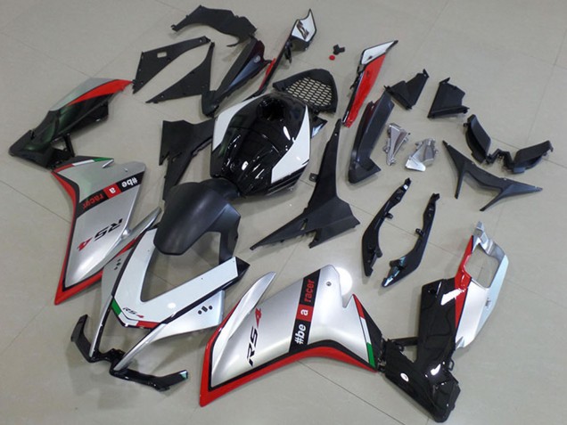 Carena Moto Aprilia RS4 50 125 2012-2018 - Argento Rosso Nero Lucido