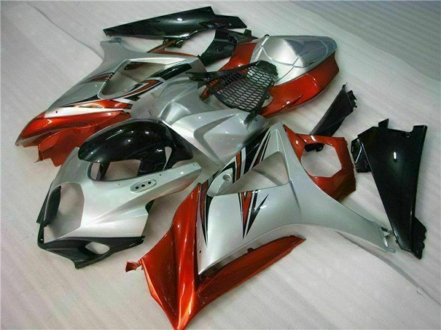 Marrone Argento Carene Moto Suzuki GSXR 1000 K7 2007-2008 Marrone Argento Carene Moto Suzuki GSXR 1000 K7 2007-2008