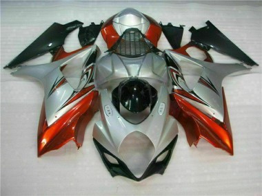Marrone Argento Carene Moto Suzuki GSXR 1000 K7 2007-2008