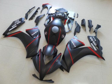 Matte Bladk con Rosso Banda Carene Moto Honda CBR 1000 RR 2012-2016