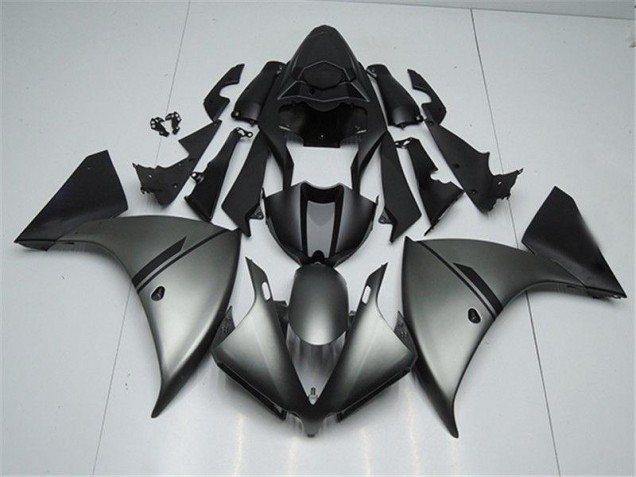 Matte Grigio Nero Carene Moto Yamaha R1 2012-2014 Matte Grigio Nero Carene Moto Yamaha R1 2012-2014