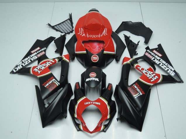 Matte Lucky Strike Carene Moto Suzuki GSXR 1000 K7 2007-2008 Matte Lucky Strike Carene Moto Suzuki GSXR 1000 K7 2007-2008