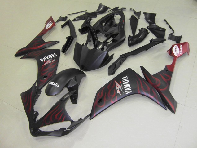 Matte Rosso Fiamma Carene Moto Yamaha R1 2007-2008 Matte Rosso Fiamma Carene Moto Yamaha R1 2007-2008