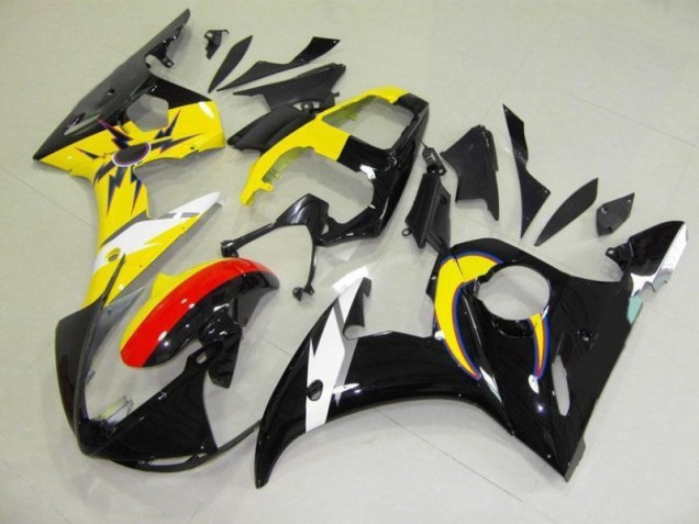 Moon Nero Giallo Carene Moto Yamaha R6 2003-2005 Moon Nero Giallo Carene Moto Yamaha R6 2003-2005