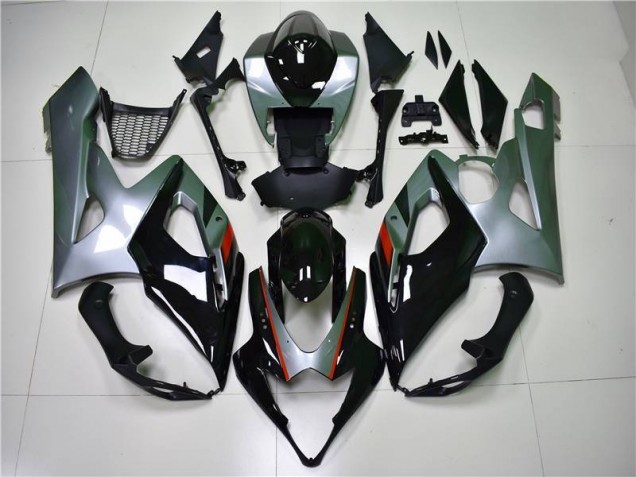 Nero Argento Carene Moto Suzuki GSXR 1000 K5 2005-2006 Nero Argento Carene Moto Suzuki GSXR 1000 K5 2005-2006