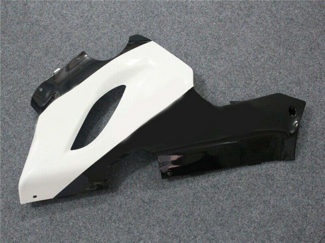 Nero Bianco ABS Plastica Moto Kawasaki ZX6R 2005-2006 Nero Bianco ABS Plastica Moto Kawasaki ZX6R 2005-2006