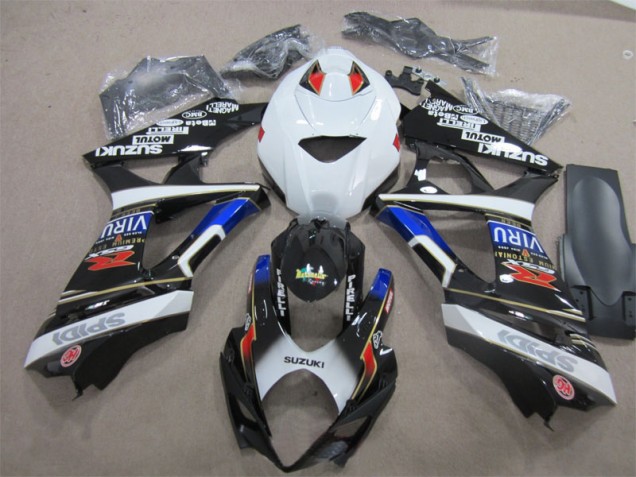 Nero Bianco Blu Kit Carenatura Moto Iniezione Suzuki GSXR 1000 K7 2007-2008