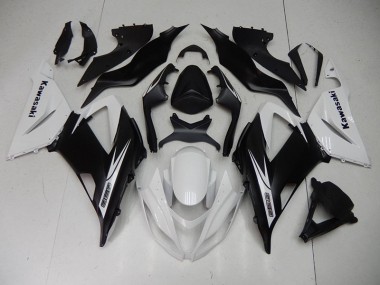 Nero Bianco Carena Moto Kawasaki ZX6R 2013-2018