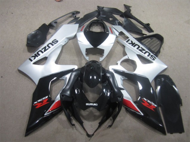 Nero Bianco Carene Moto Suzuki GSXR 1000 K5 2005-2006 Nero Bianco Carene Moto Suzuki GSXR 1000 K5 2005-2006