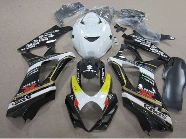 Nero Bianco Carene Moto Suzuki GSXR 1000 K7 2007-2008 Nero Bianco Carene Moto Suzuki GSXR 1000 K7 2007-2008