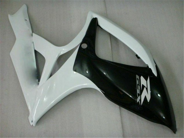 Nero Bianco Carene Moto Suzuki GSXR 600 / 750 K6 2006-2007 Nero Bianco Carene Moto Suzuki GSXR 600 / 750 K6 2006-2007