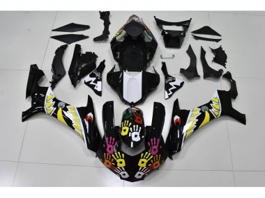Nero Bianco Carene Moto Yamaha R1 2015-2019