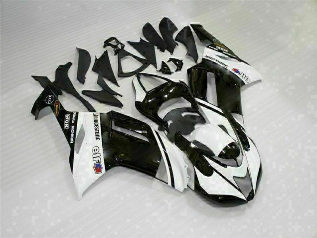 Nero Bianco Carrozzeria Moto & Carena Moto Kawasaki ZX6R 2007-2008 Nero Bianco Carrozzeria Moto & Carena Moto Kawasaki ZX6R 2007-2008