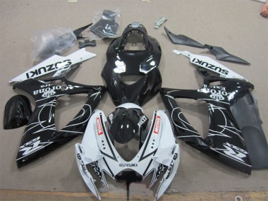 Nero Bianco Corona Extra Motul Carene Moto Suzuki GSXR 600 K6 2006-2007