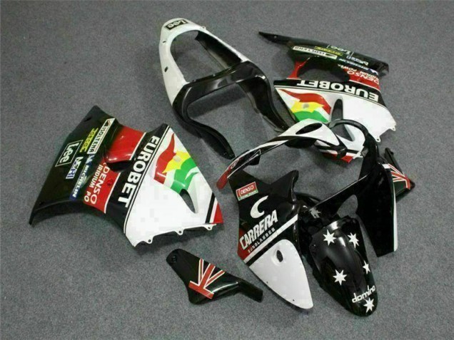 Nero Bianco Eurobet Carene Moto Kawasaki ZX6R 2000-2002 Nero Bianco Eurobet Carene Moto Kawasaki ZX6R 2000-2002