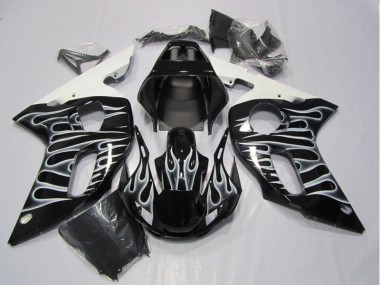 Nero Bianco Fiamma Carene Moto Yamaha R6 1998-2002
