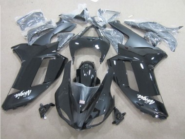 Nero Bianco Kit Carenatura Moto Completa Kawasaki ZX6R 2007-2008