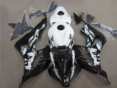 Nero Bianco Kit Carene Moto Completa Honda CBR 600 RR 2007-2008