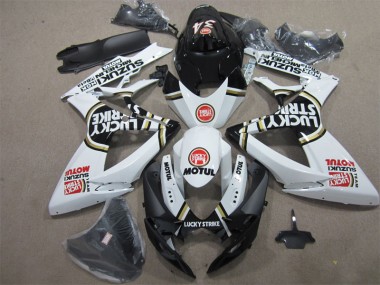 Nero Bianco Lucky Strike Motul Carene Moto Suzuki GSXR 600 K6 2006-2007