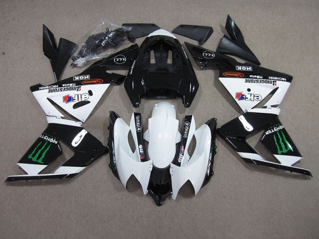 Nero Bianco Monster Carene Moto Kawasaki ZX10R 2003-2005 Nero Bianco Monster Carene Moto Kawasaki ZX10R 2003-2005