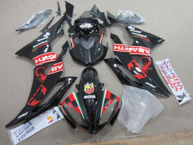 Nero Bianco Motul Carene Moto Yamaha R6 2008-2016 Nero Bianco Motul Carene Moto Yamaha R6 2008-2016